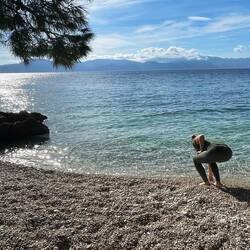 Außentemperatur 23 Grad und Wassertemperatur 19 Grad