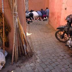 Prayer time in back yard