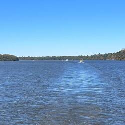 Our wee group from last night follows us down the river