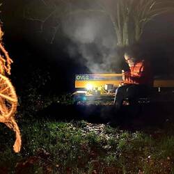 Pasta kochen auf dem Waldparkplatz. En Guete!