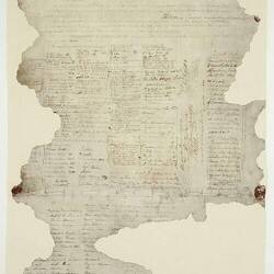 Eine Seite des Vertrages