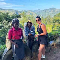 Lady in the blue had the kindest eyes ... notice ... no shoes. 🤯