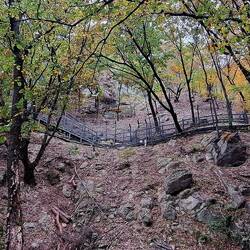 Once we were off the wall, the path took lots of turns on pretty well made paths.