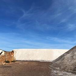 Salt pile near the river mouth