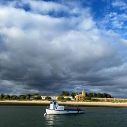 Arrival by 5pm , anchoring in the Gilão River
