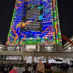 Die Lightshow am Rathaus