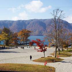 View from ramen shop over lake Towada