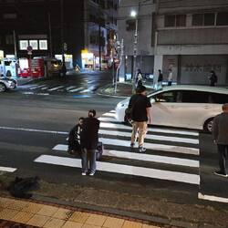 Girl that got hit by car, you can see the driver standing in shock hovering the whole time