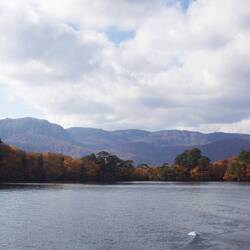 View of lake Towada from ferry