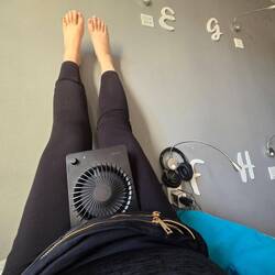 Feet up at the end of the day