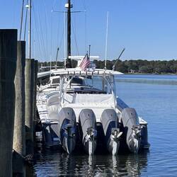 One for Graeme. Moored behind us at Grand Mariner Marina.