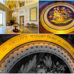 Conversation Room; the table was a gift from Pope Leo XII to Count Gilberto Borromeo — Isola Bella.