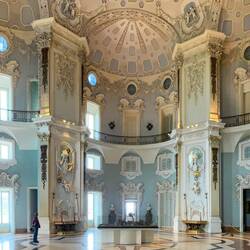 Salone Nuovo; last addition to the palazzo ... Mui provides perspective for the size of the room.