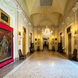 Margherita Medici Room; named for her ceremonial portrait; wife of Gilberto II Borromeo.