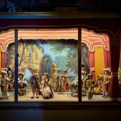 Display of some of the puppets used in the island's old theater — Isola Bella, Stresa.
