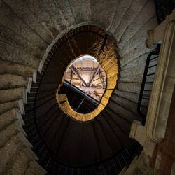 Spiral Staircase in the Tower ... left incomplete with no decoration — Isola Bella, Stresa.