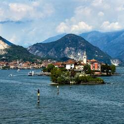 Isola dei Pescatori from the Music Room — Isola Bella, Stresa.
