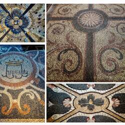 Floor and ceiling detail from the Grotto Apartment — Isola Bella, Stresa.