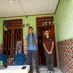 Volunteer at home across the street from school