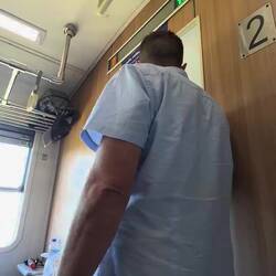 Mike working his angle ...