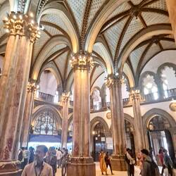 Inside Victoria Terminus booking office..beautiful!