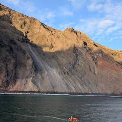Tall cliffs and long shadows