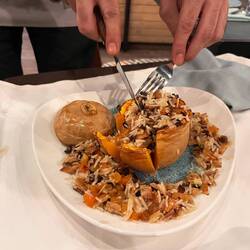 'Ghapama' stuffed pumpkin - our favourite Armenian dish
