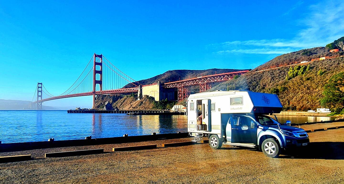 Unser super Stellplatz von letzter Nacht