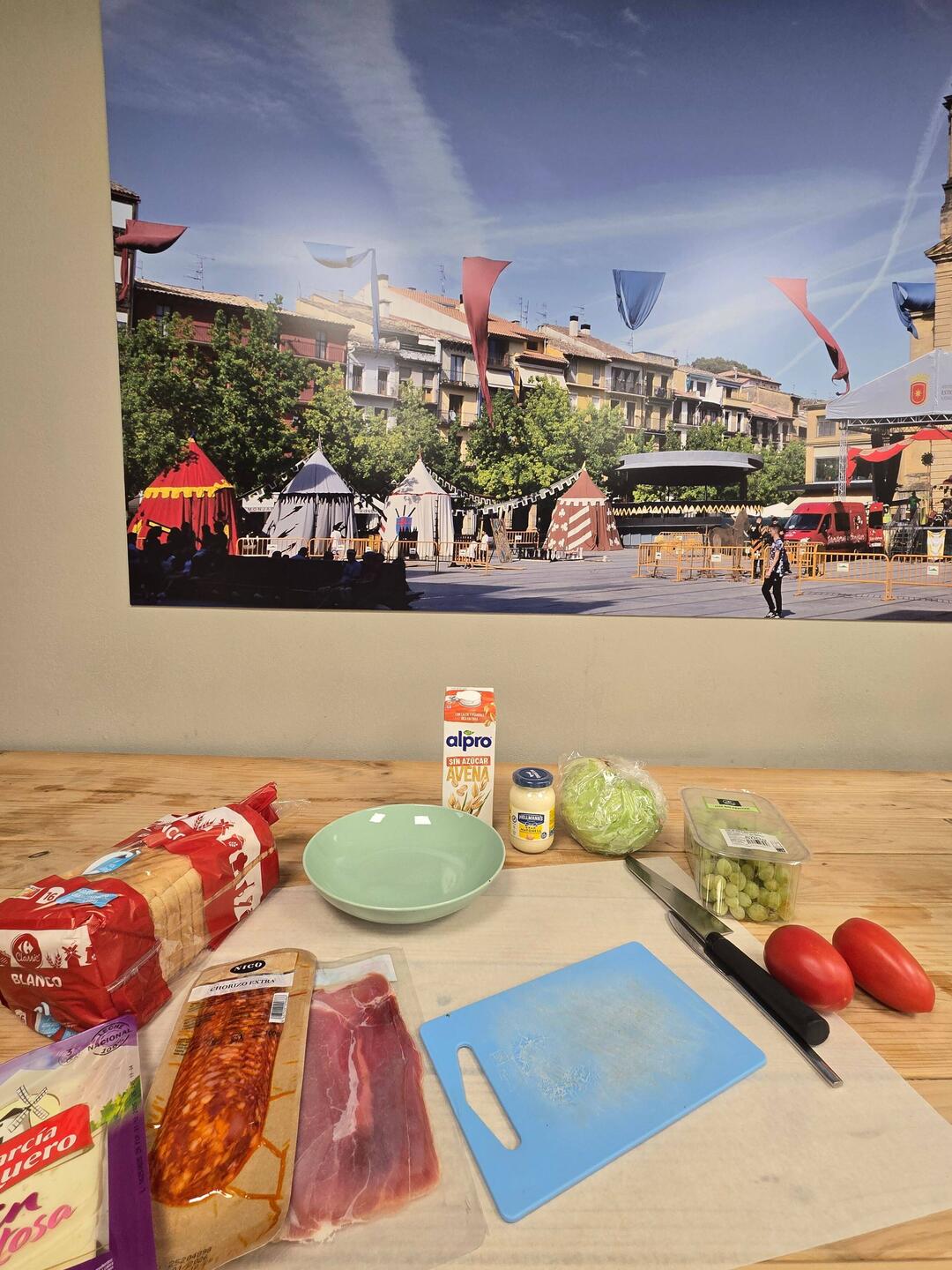 Making a snack and lunches for the next day