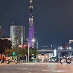 Dunkel wird hier auch schon kurz nach 17 Uhr - der berühmte Skytree