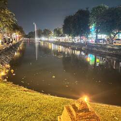 Viele erloschene Krathongs