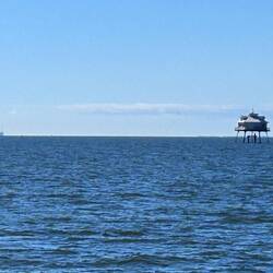 A lighthouse in Mobile Bay. Shades of Chesapeake Bay.