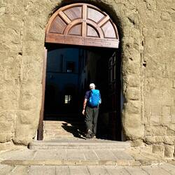 Entrance to old Orsini Palace in Formello, now a museum
