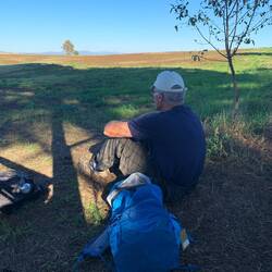 Lunch in the corner of a foreign field