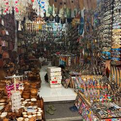 Typical roadside stall of crafts, trinkets and tat