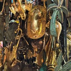 Various unusual brass hooks and knockers...!