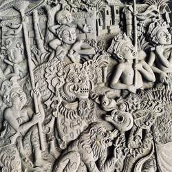 Intricate carvings designed by Mr. Gedong