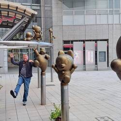 Most famous anime associated w/ Takaoka: Doraemon. Statues of Doraemon & friends are all over town.