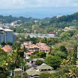 View from our room in Kandy (with a K)