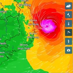 Ein Taifun kündigt sich an