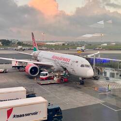 Das war Zwischenstopp in Nairobi; KLM hatte mich umgebucht