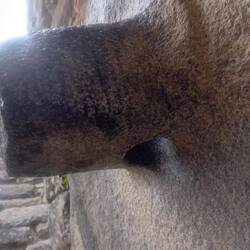 This hole was situated under a fountain. What a carving job!