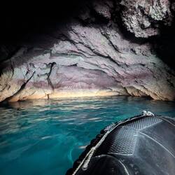 We explored every nook and cranny with the zodiacs