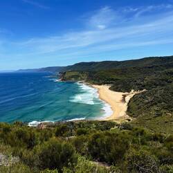 Garie Beach van een afstandje