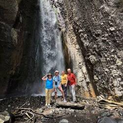 The four of us at the waterfall