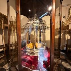 Buddhas tooth (replica) rides in this on the back of an elephant for the parade