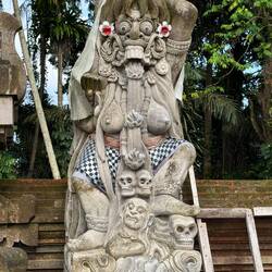 Rangda is considered the queen of the demons and a powerful witch who leads an army of evil spirits