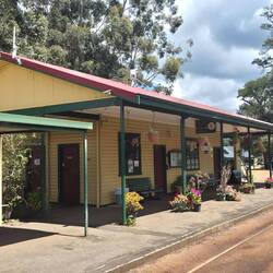 Der Bahnhof für Dampflokfahrten am Wochenende
