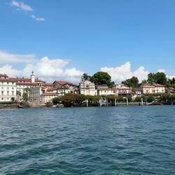 Bye bye Isola Bella ... from the boat back to Stresa, Italy.
