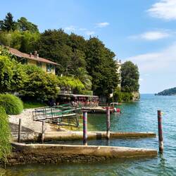 Waterfront on the back side of Isola Bella, Stresa.